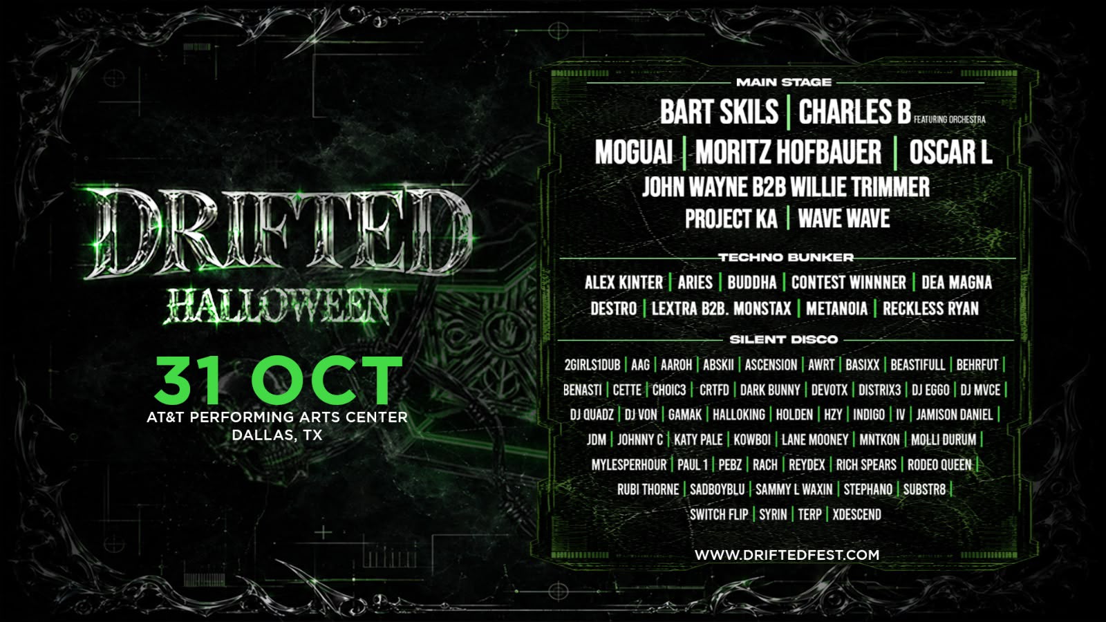 Drifted Fest 2026 official lineup artwork